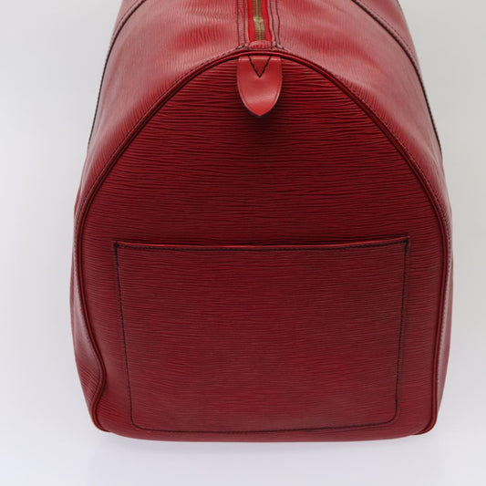 LOUIS VUITTON Epi Keepall 60 Boston Bag Red M42947 LV Auth 88369