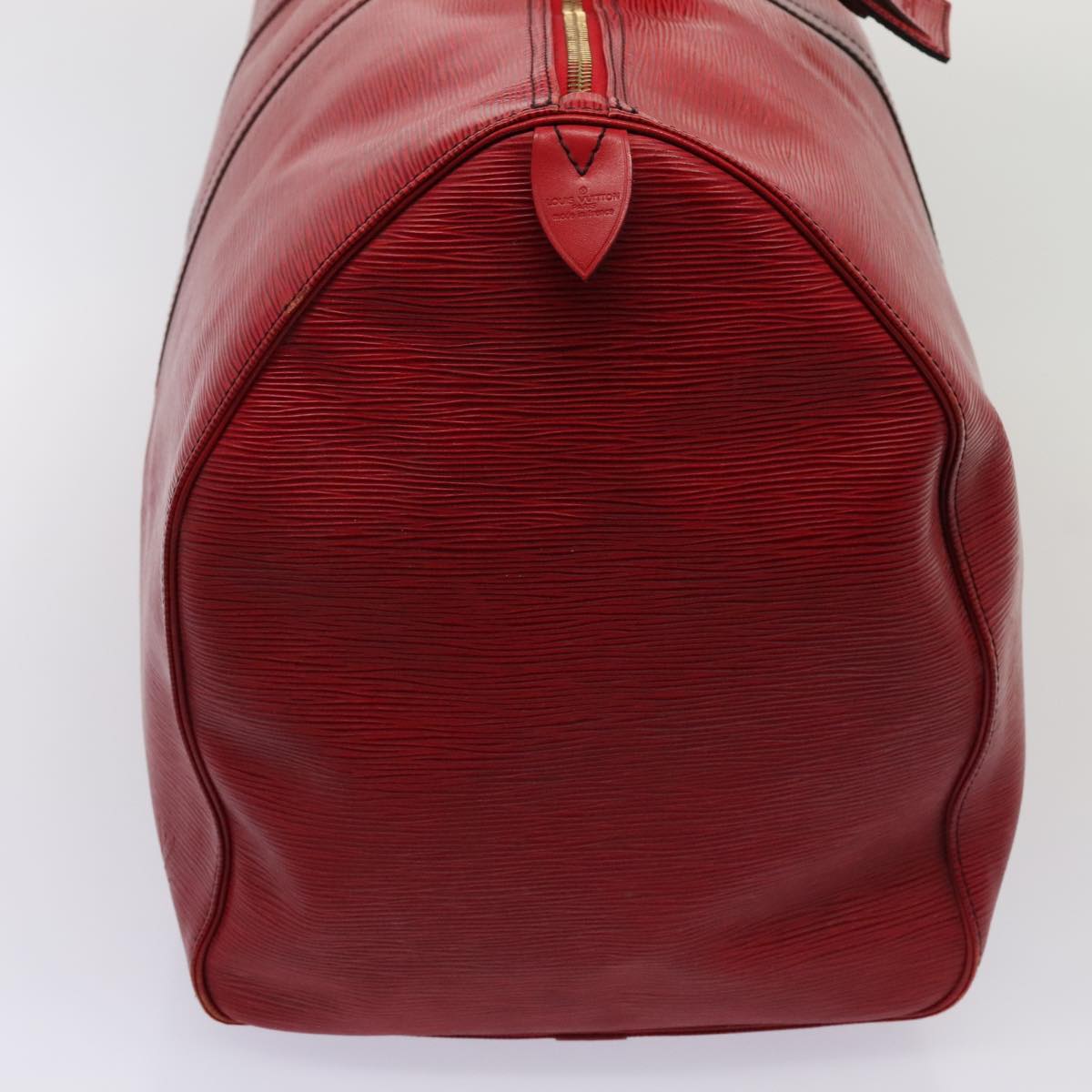LOUIS VUITTON Epi Keepall 60 Boston Bag Red M42947 LV Auth 88369