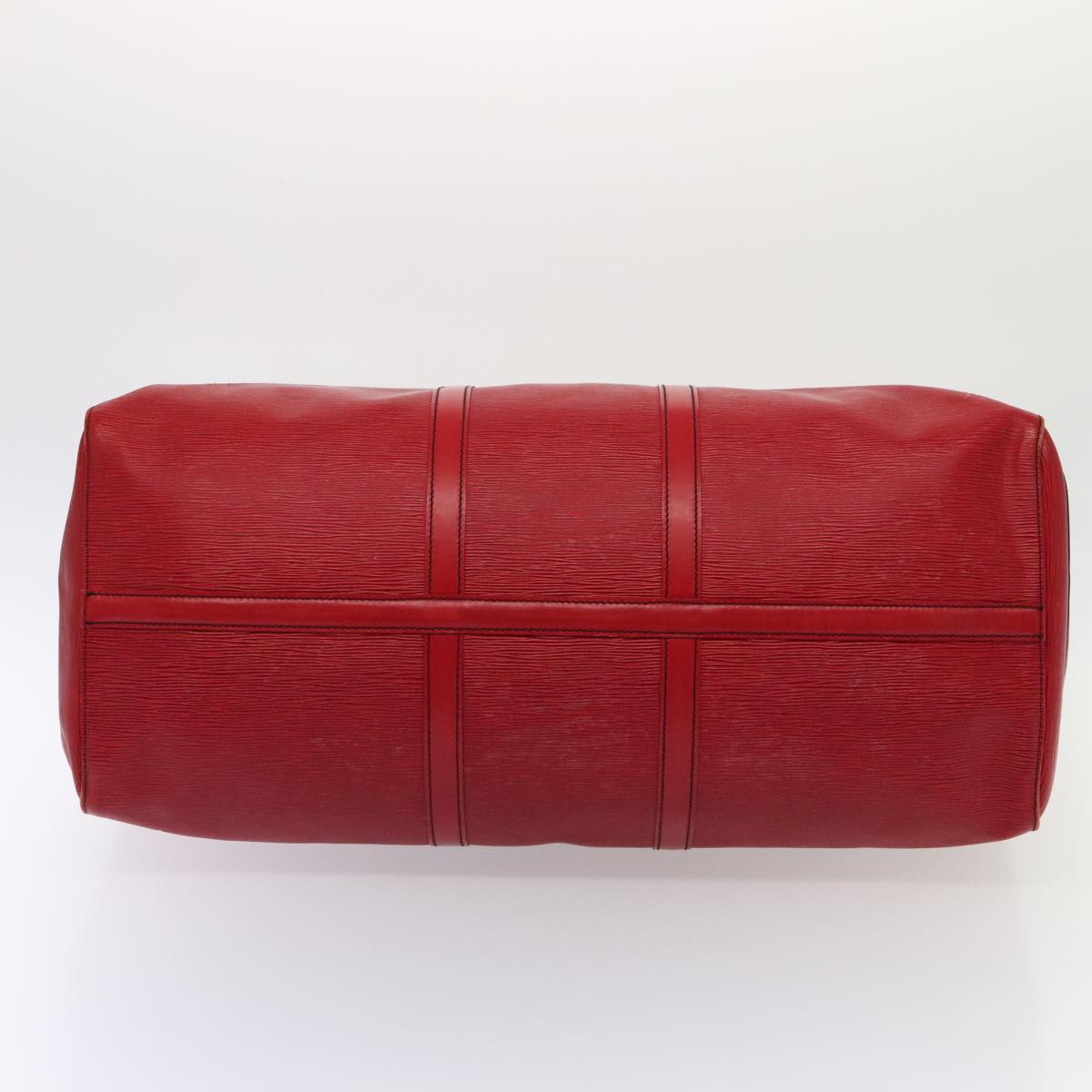LOUIS VUITTON Epi Keepall 60 Boston Bag Red M42947 LV Auth 88369