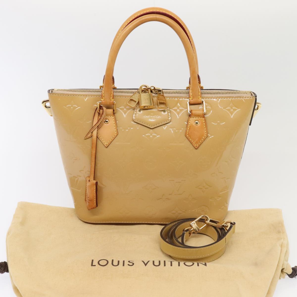 LOUIS VUITTON Vernis Montebello PM Hand Bag 2way Dunne M90167 LV Auth 88391