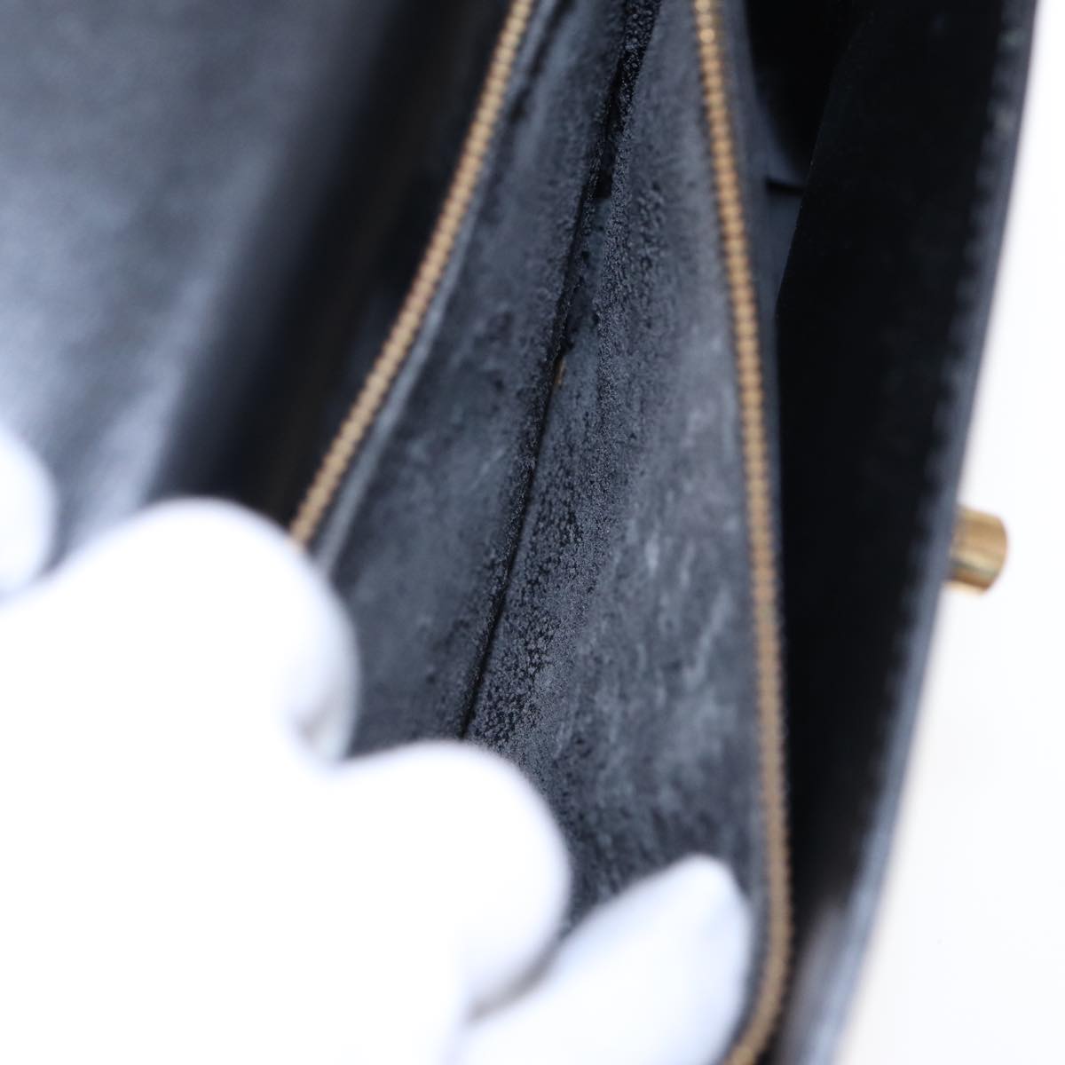 LOUIS VUITTON Epi Malesherbes Hand Bag Black M52372 LV Auth 88398