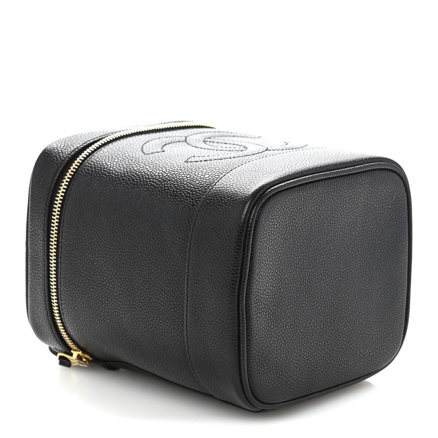 Amelia Caviar Vanity Cosmetic Case Black