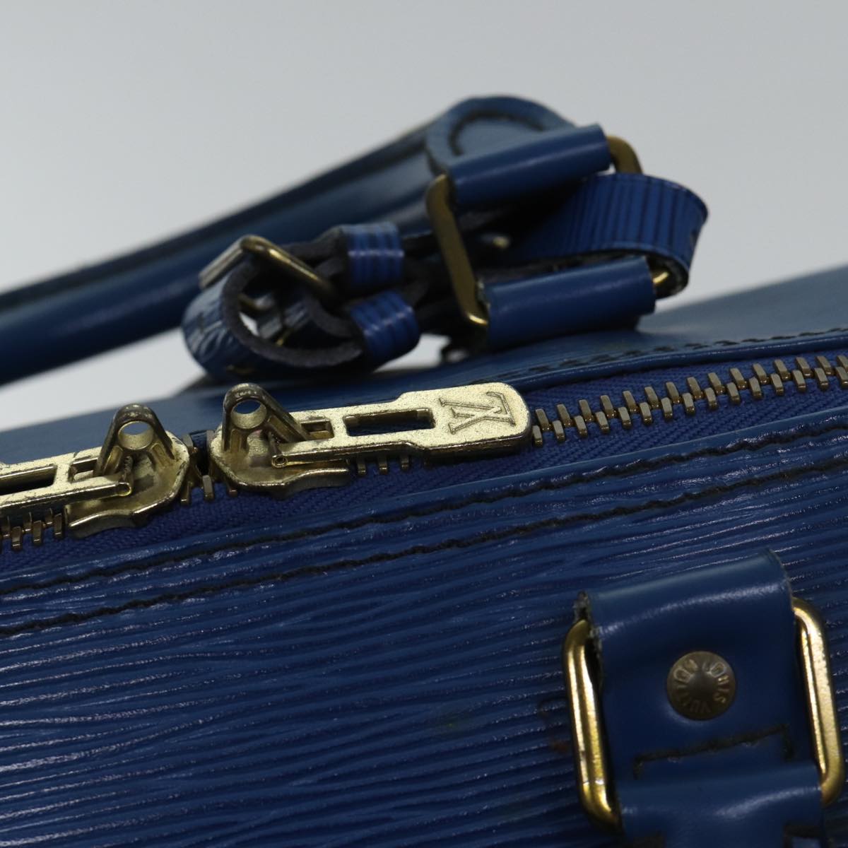 LOUIS VUITTON Epi Keepall 55 Boston Bag Toledo Blue M42955 LV Auth 88750