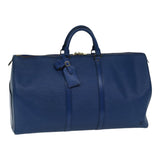 LOUIS VUITTON Epi Keepall 55 Boston Bag Toledo Blue M42955 LV Auth 88750