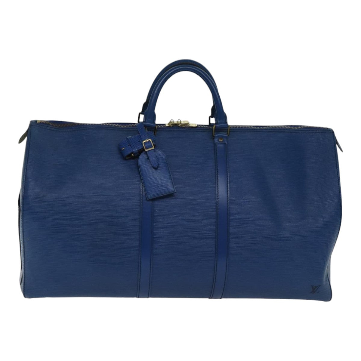 LOUIS VUITTON Epi Keepall 55 Boston Bag Toledo Blue M42955 LV Auth 88750