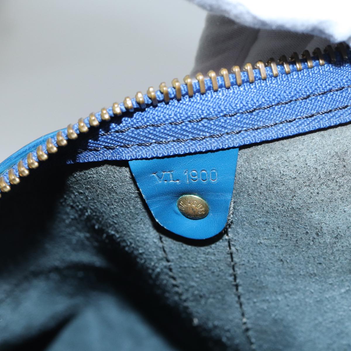 LOUIS VUITTON Epi Keepall 55 Boston Bag Toledo Blue M42955 LV Auth 88750