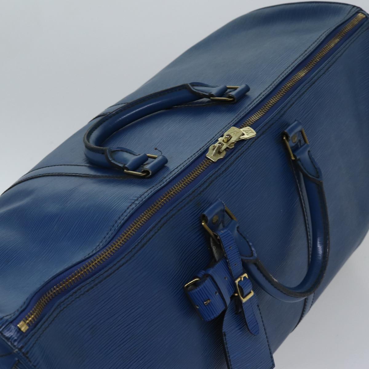 LOUIS VUITTON Epi Keepall 55 Boston Bag Toledo Blue M42955 LV Auth 88750