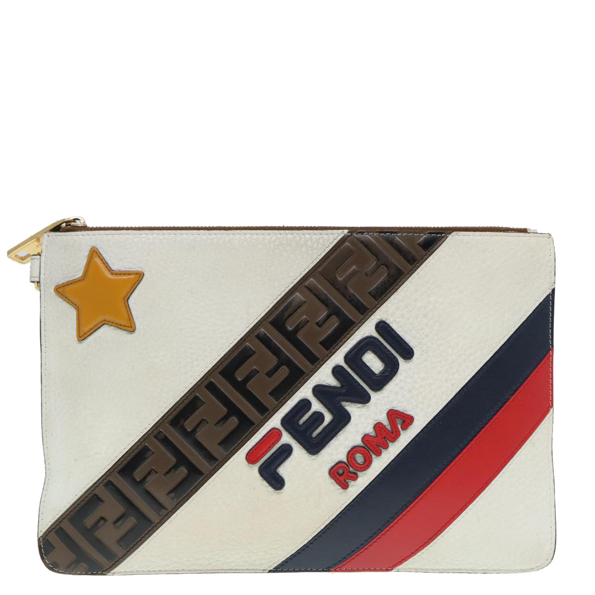 Fendi  Leather Clutch Bag