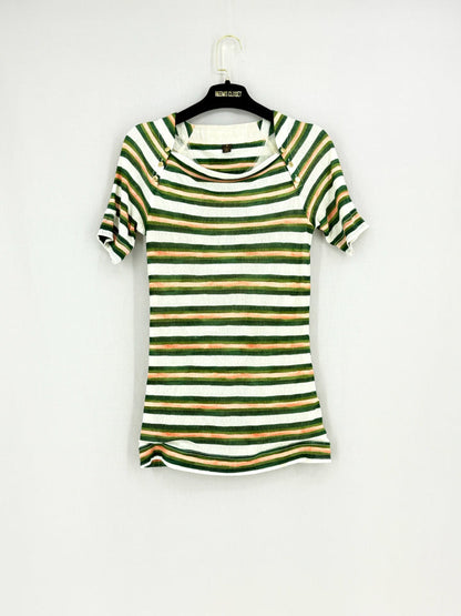 LOUIS VUITTON Fitted White Multicolor Size Small Top