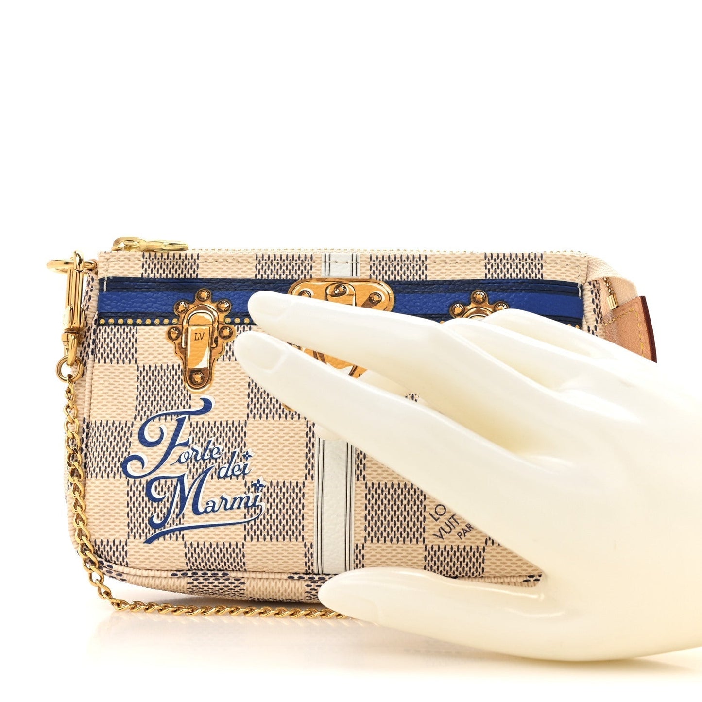 Louis Vuitton Damier Azur Summer Trunks Forte Dei Marmi Mini Pochette Accessories