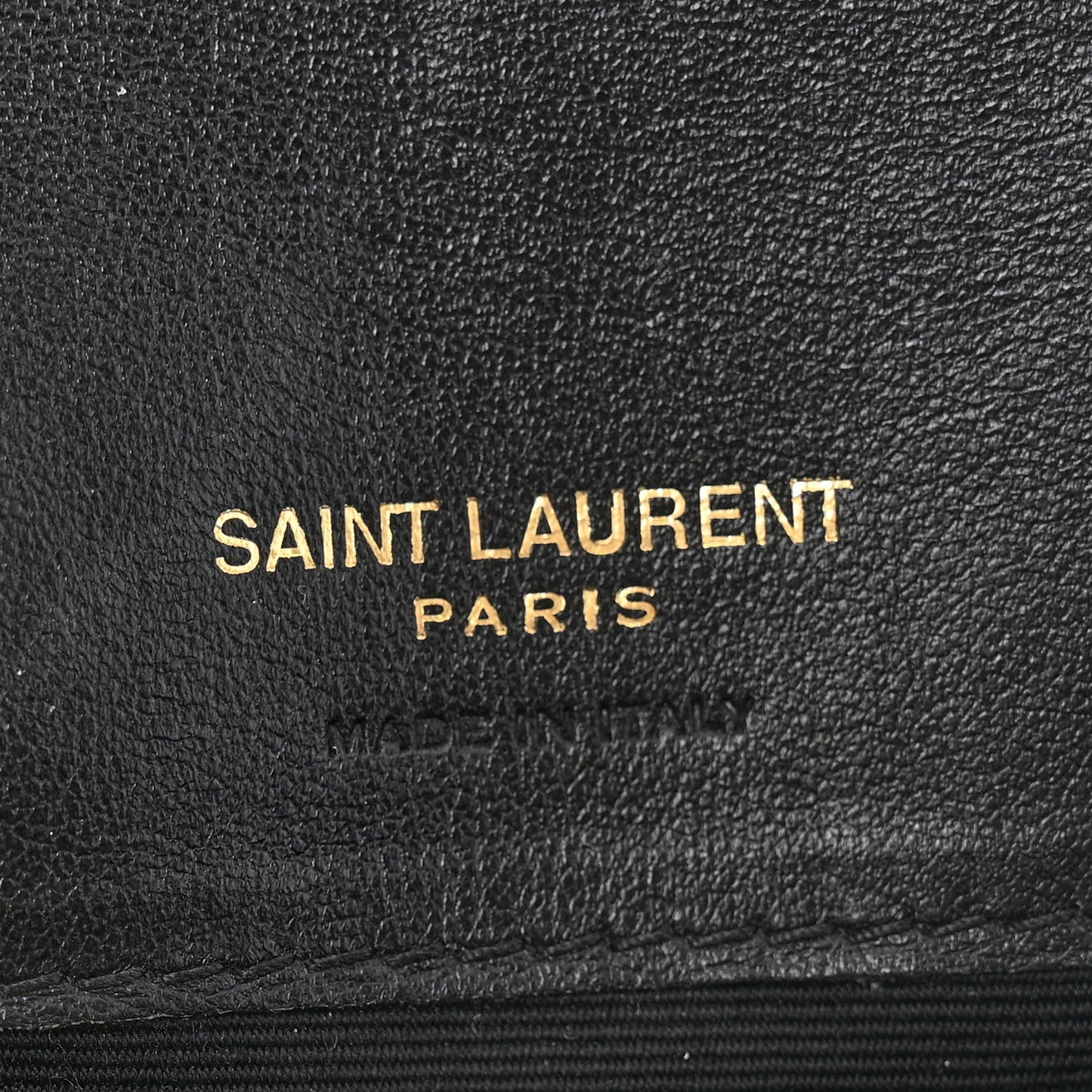Saint Laurent Crocodile Embossed Monogram Phone Holder Crossbody Black