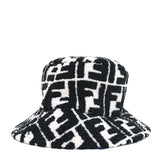 Amelia Terrycloth FF Bucket Hat S White Black