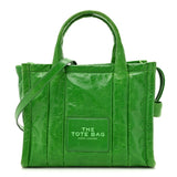 Marc Jacobs Shiny Crinkled Calfskin Medium The Tote Bag Green Glow