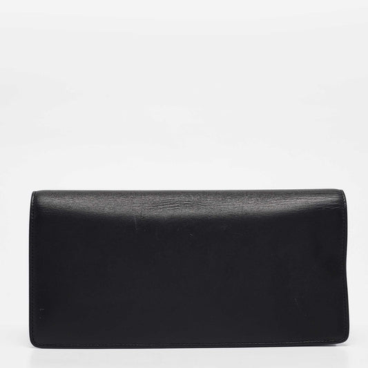 Saint Laurent Black Leather Classic Betty Clutch