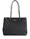 Chanel 2022 Black Caviar Leather Quilted Large Classic Shopping Tote Bag