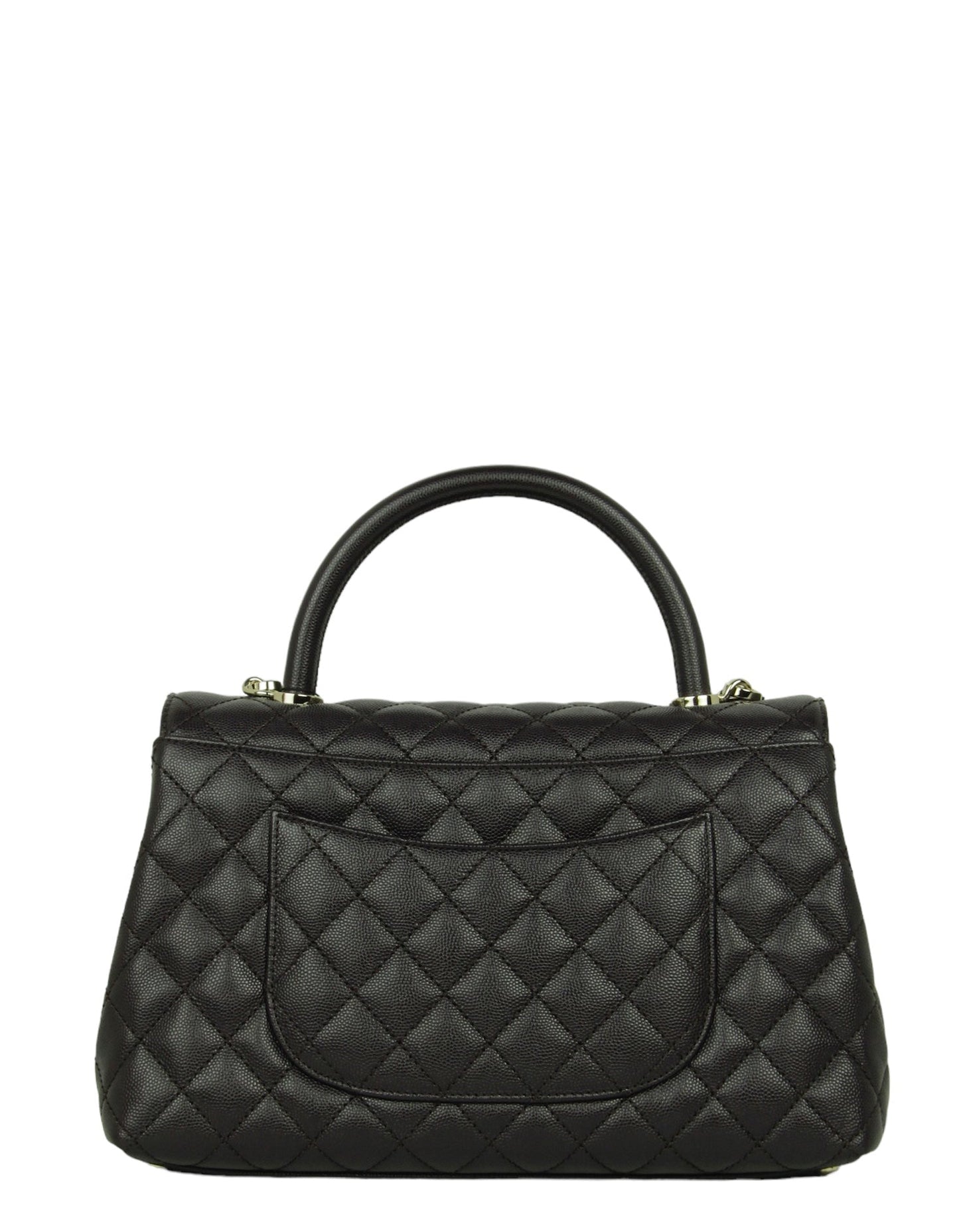 Chanel 2024 Brown Caviar Small Coco Handle Flap