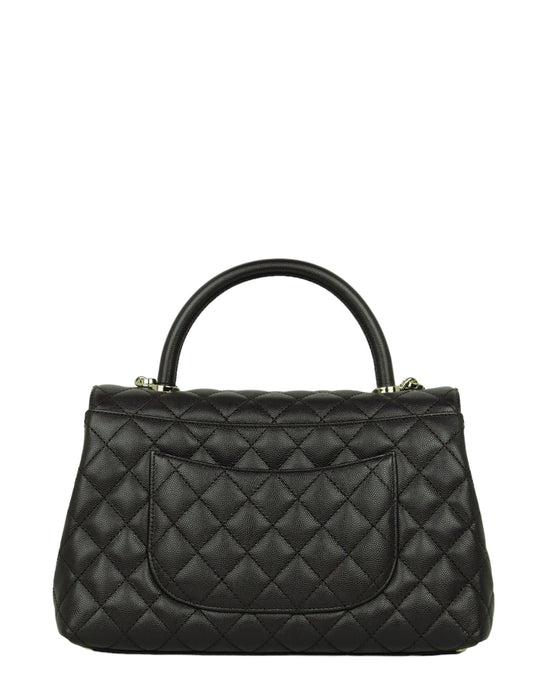 Chanel 2024 Brown Caviar Small Coco Handle Flap