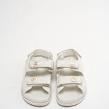 Chanel White Dad Sandal Lambskin Size 39