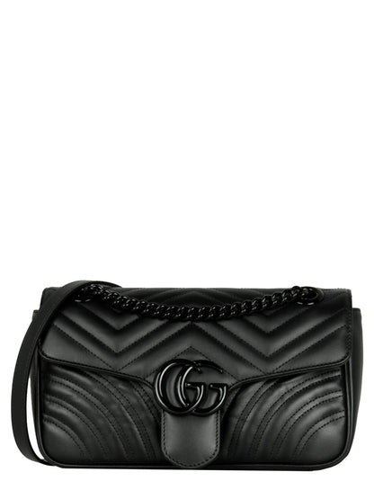Gucci SO Black Small GG Marmont Matelasse Shoulder Bag