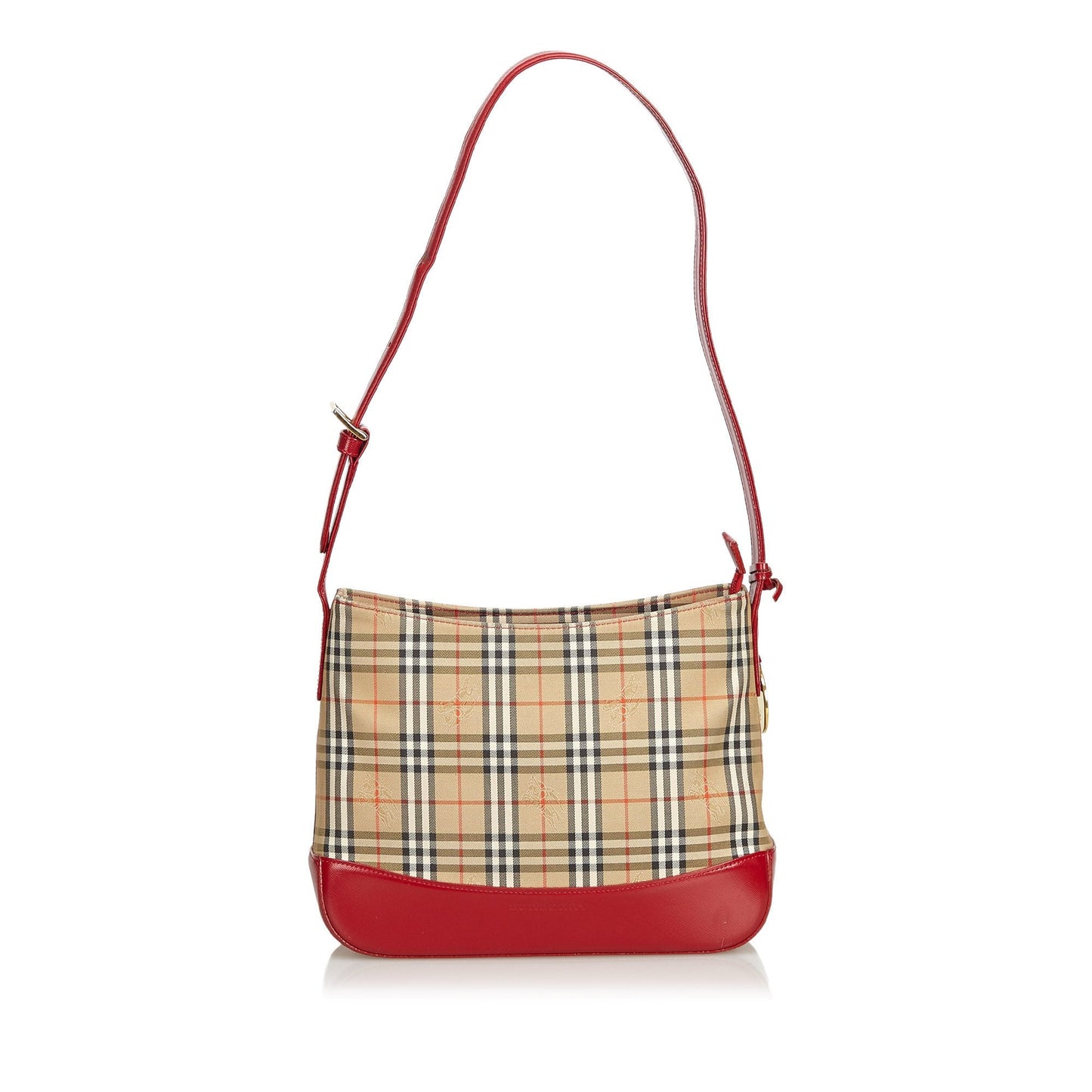 Burberry Brown Beige Jacquard Fabric Shoulder Bag United Kingdom