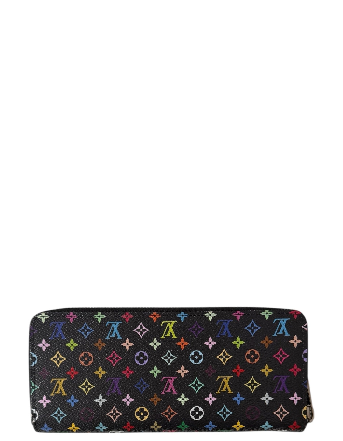 Louis Vuitton x Murakami 2025 Black Multicolor Clemence Wallet
