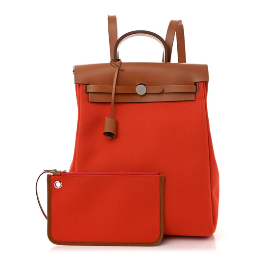 Amelia Military Toile Vache Hunter Herbag a Dos Zip Retourne Backpack Orange Mecano Fauve