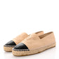 Amelia Lambskin CC Espadrilles 40 Beige Black