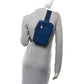 Amelia Calfskin GG Tennis Embossed Sling Backpack Blue