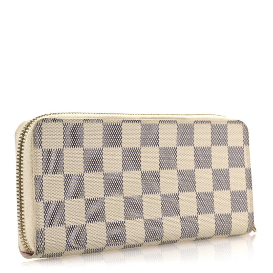 Louis Vuitton Damier Azur Clemence Wallet Rose Ballerine