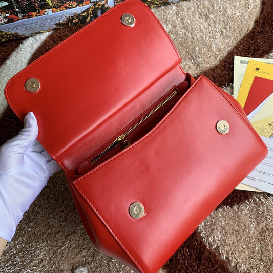 DG Medium DG Handbag In Dauphine Red For Women 10.2in/26AmeliaDG