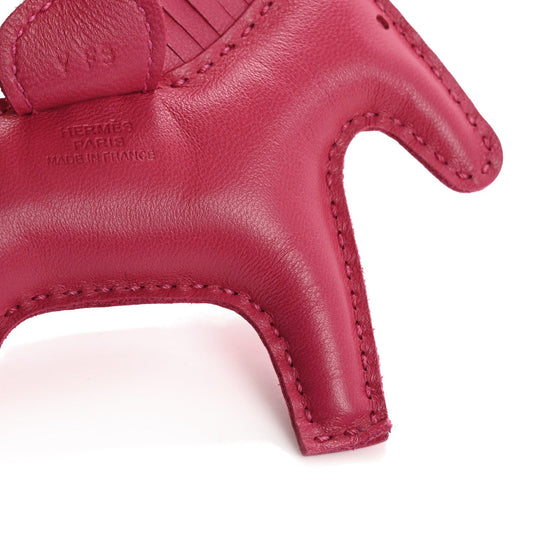 Amelia Milo Lambskin Grigri Rodeo Horse Bag Charm PM Rose Mexico