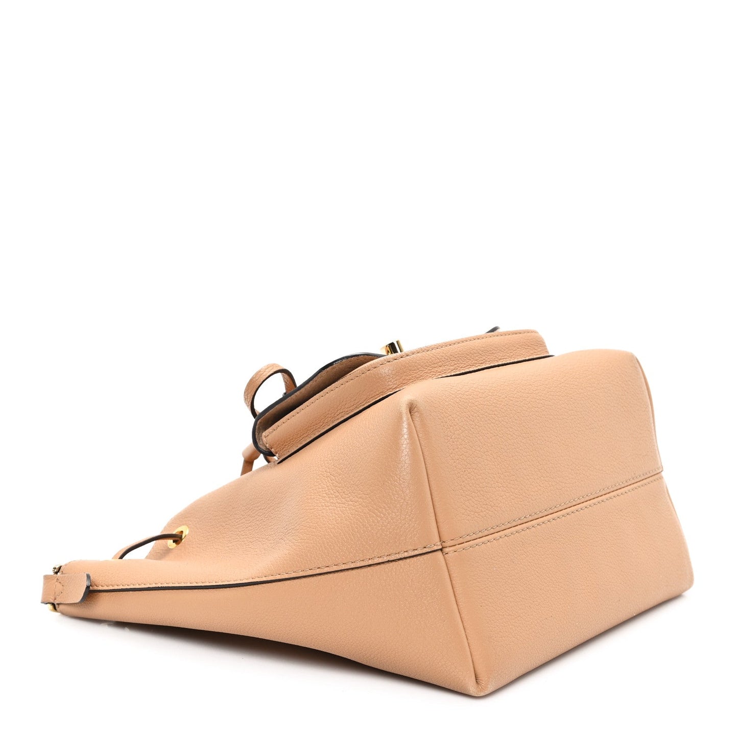 Louis Vuitton Calfskin Lockme Bucket MM Arizona Beige