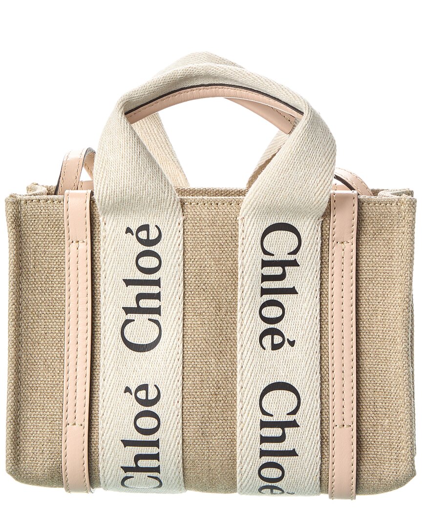 CHL - CC o? Woody Mini Canvas & Leather Tote