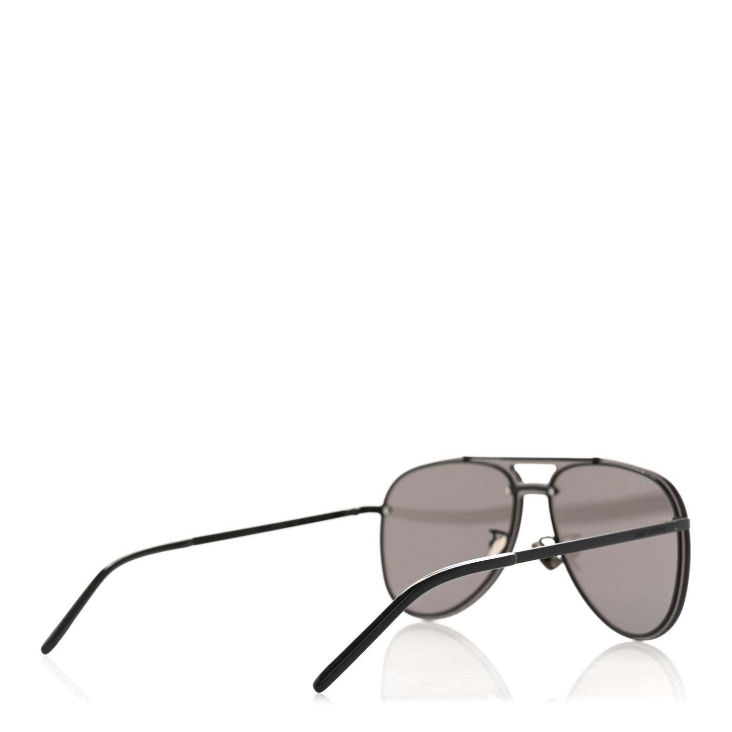 Saint Laurent Metal Aviator Classic 11 Slim Sunglasses Black