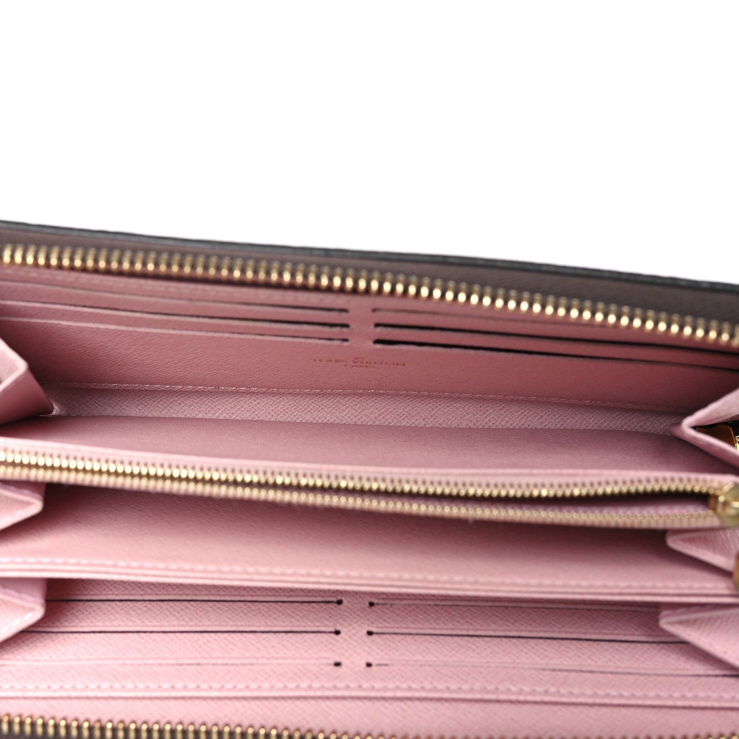 Louis Vuitton Damier Ebene Zippy Wallet Rose Ballerine