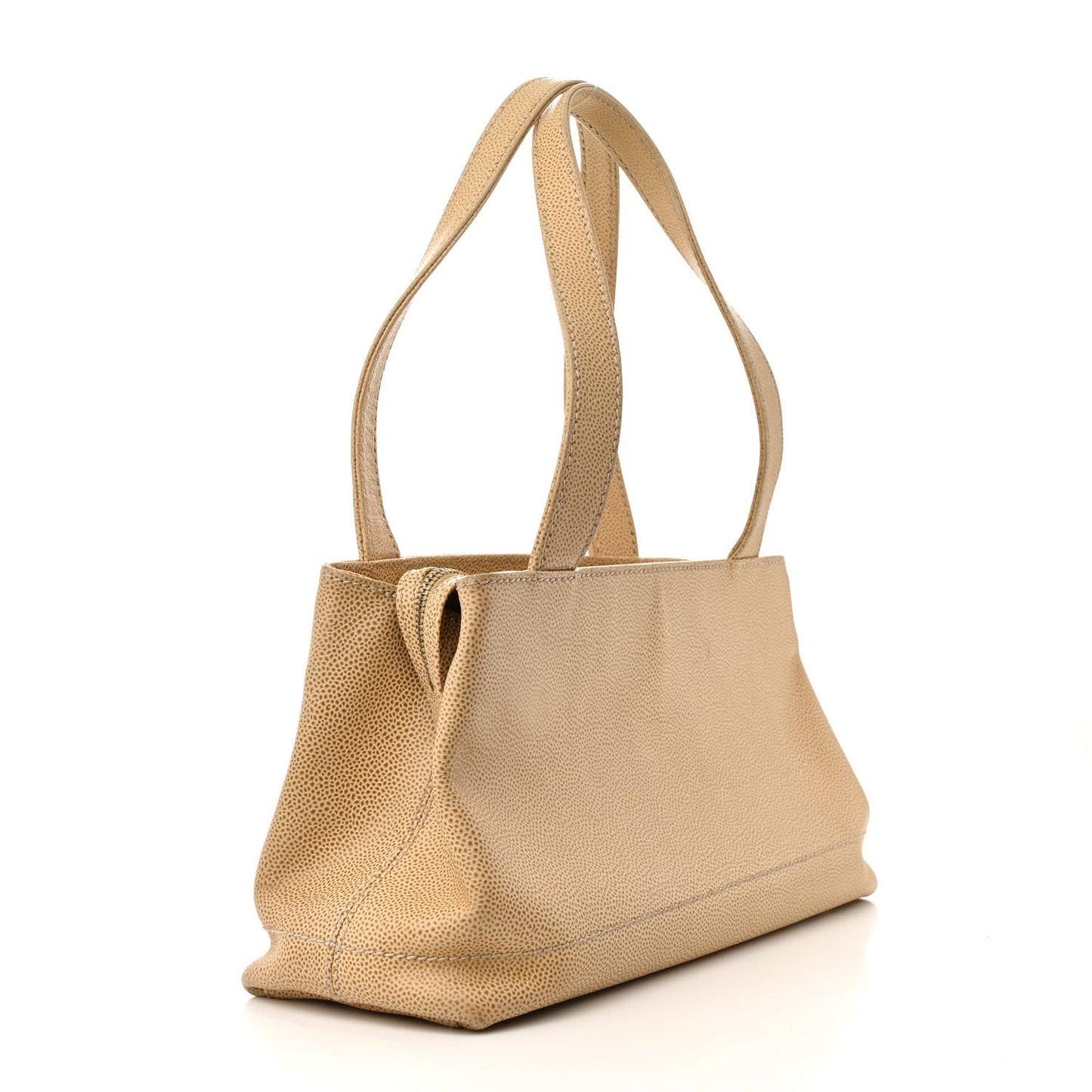 Amelia Caviar CC Shoulder Bag Beige