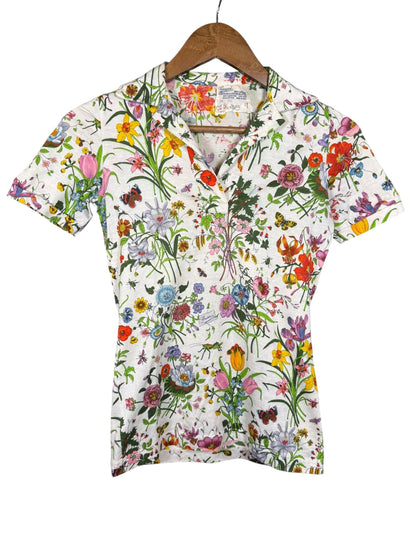Gucci   Blooms Short Sleeve Polo