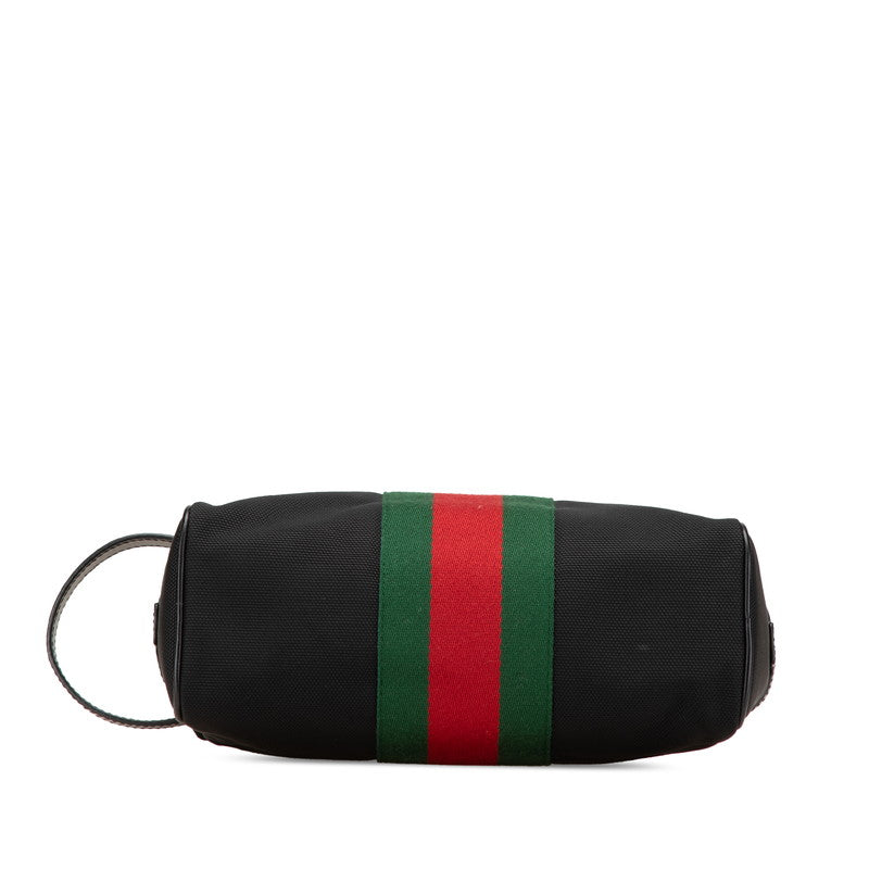 Gucci Sheline Line Nylon Leather Clutch Bag