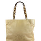 Chanel CC Beige Leather Plastic Chain Tote 1998