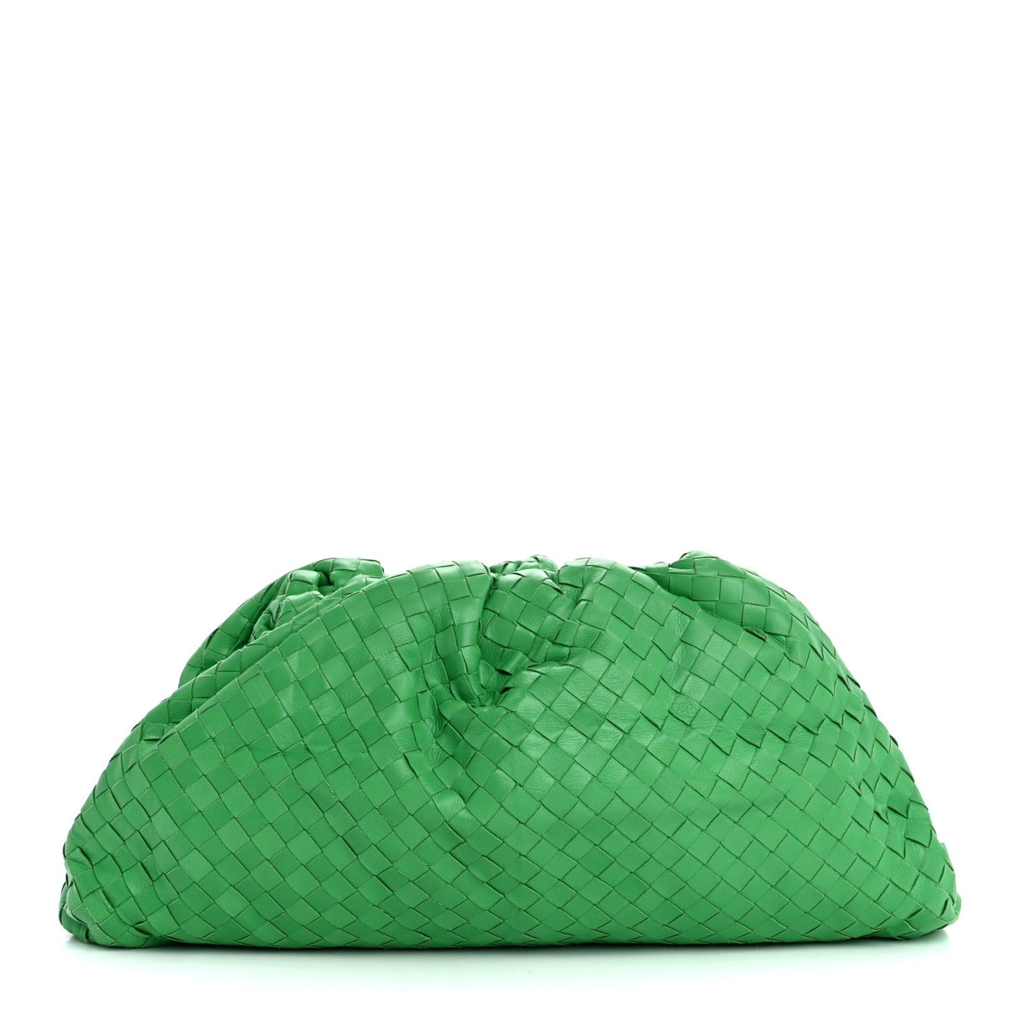 Bottega Veneta Nappa Maxi Intrecciato The Pouch Oversized Clutch Parakeet