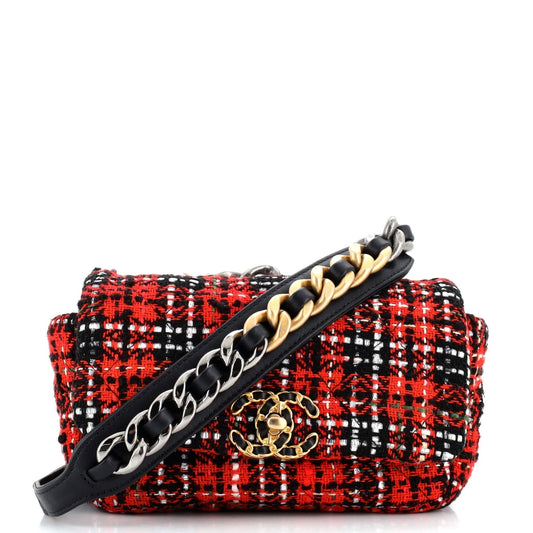 CHANEL 19 Belt Bag Quilted Tweed