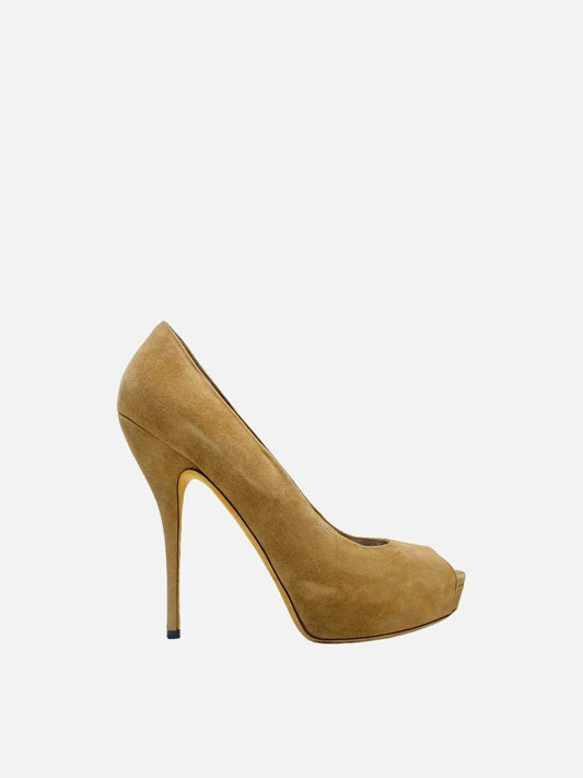 GUCCI Peep Toe Brown Size EU 41 Pumps