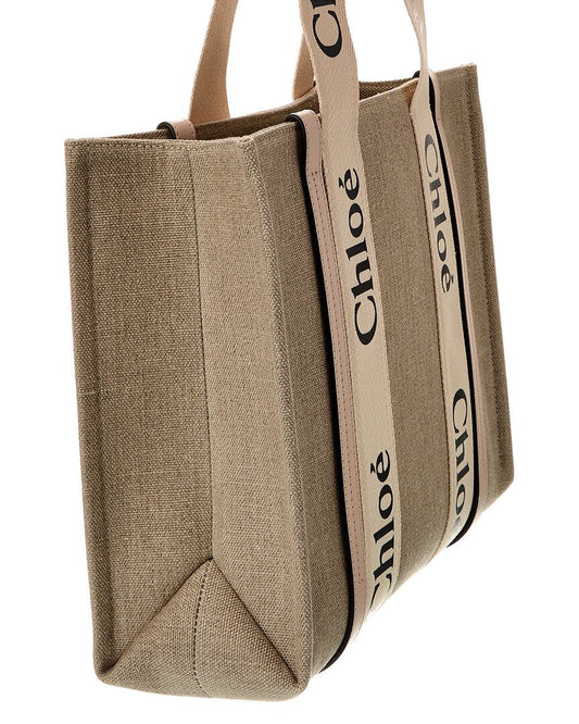 CHL - CC o? Woody Medium Canvas & Leather Tote