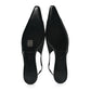 Saint Laurent Raso Nappa Babylone 00 Slingback Flats 38 Black