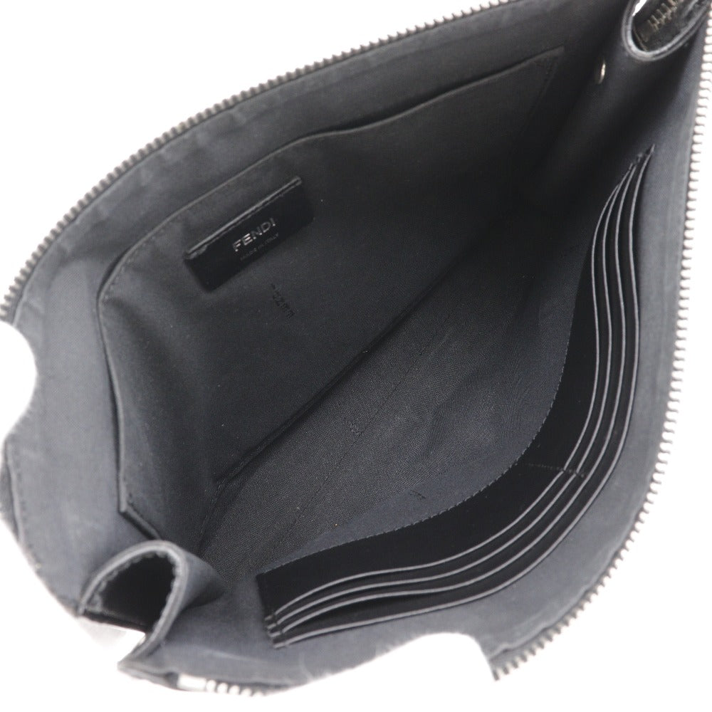 Fendi Monster  Leather Clutch Bag