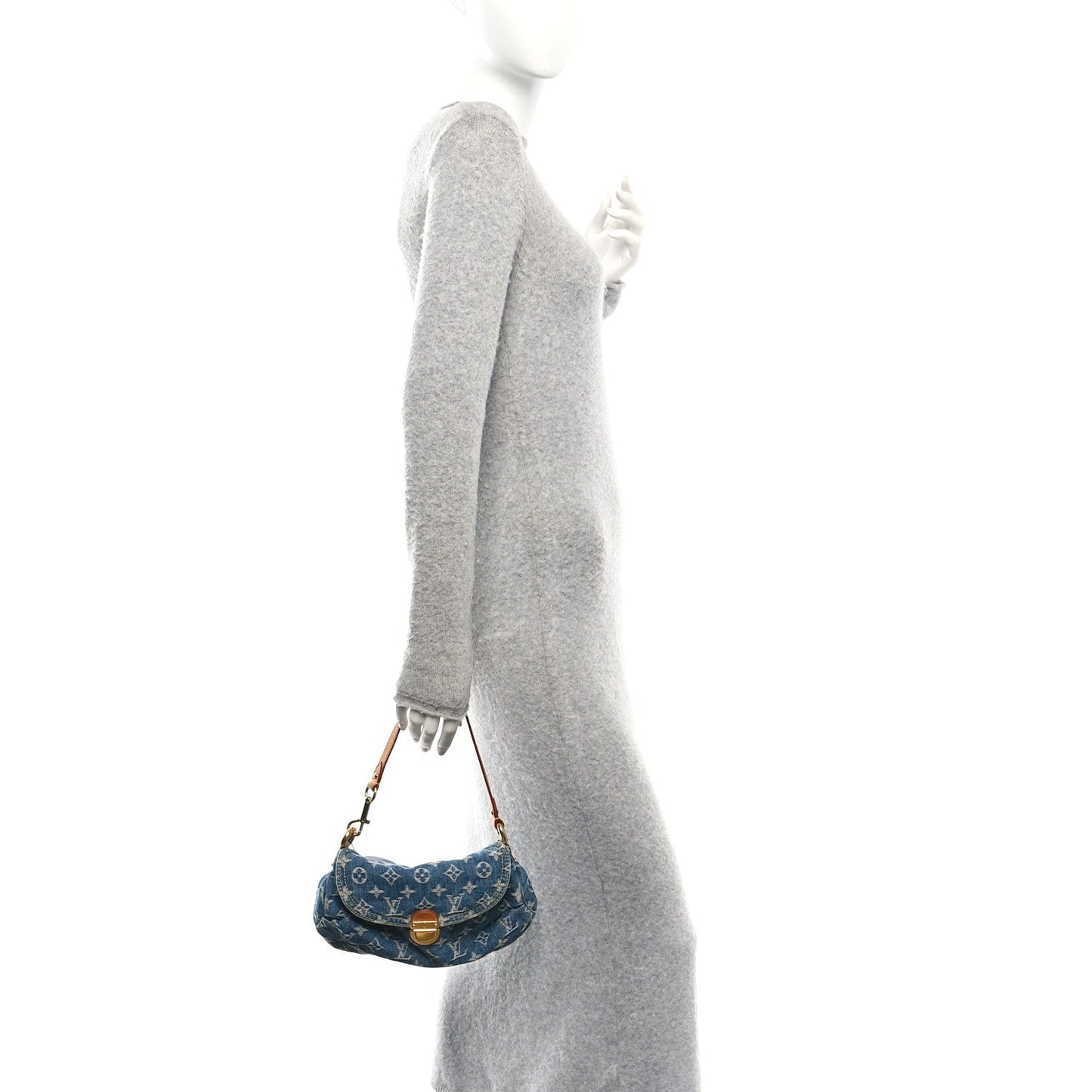 Louis Vuitton Monogram Denim Mini Pleaty Blue