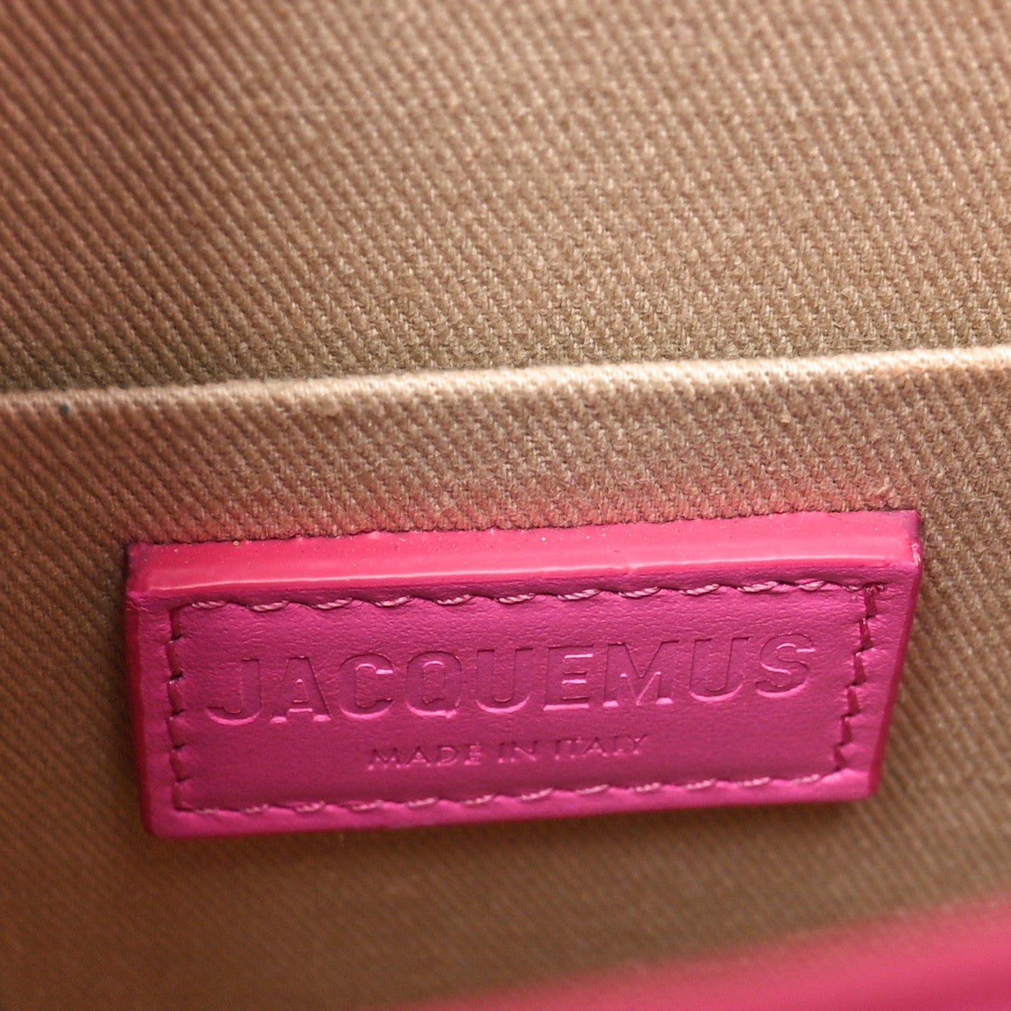 Jacquemus Smooth Calfskin Le Grand Chiquito Neon Pink