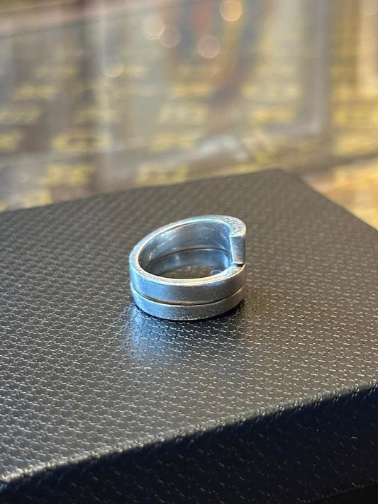 Gucci 925 Silver Stacked Spiral Ring