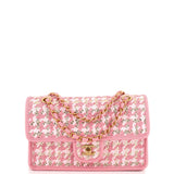 CHANEL Classic Single Flap Bag Woven Lambskin and Viscose Small