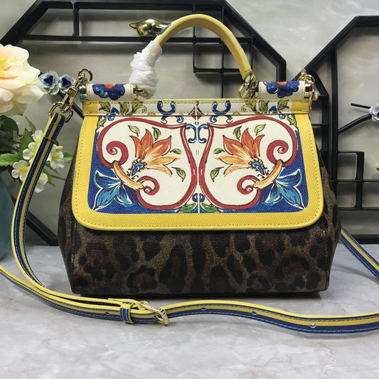 DG Medium Sicily Handbag Unique Print Motifs Muticolour For Women 10.2in/26AmeliaDG